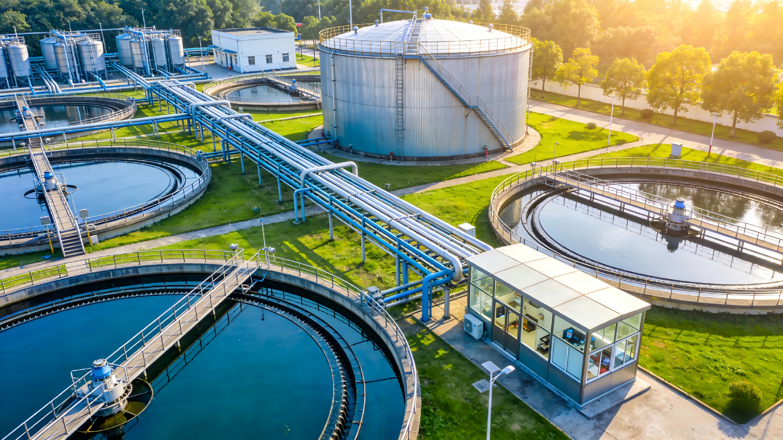 Outdoor inspection of large-scale drinking water plants